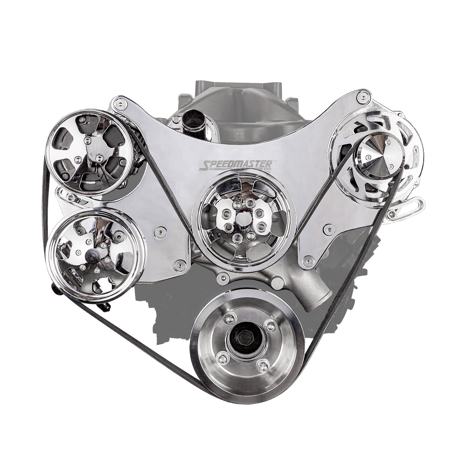 thumbnail image 2 of Aluminum Gilmer Belt Drive Pulley Kit For Ford Small Block SBF 289 302 351W – Water Pump Pulley By Demotor Performance 2 of 5
