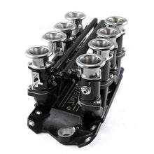 Load image into Gallery viewer, Chevy SBC 350 Downdraft EFI Stack Intake Manifold System Complete Black