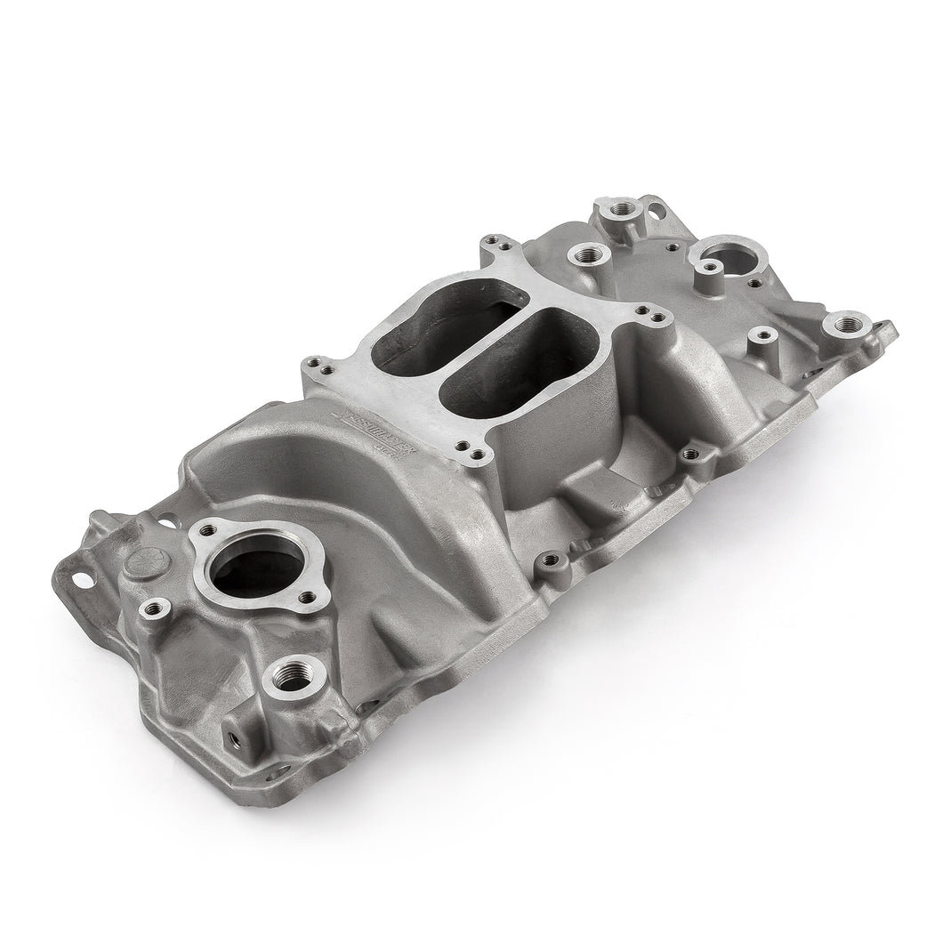 Chevy SBC 350 1957-95 (Non EGR) LowRise Aluminum Intake Manifold [Satin]