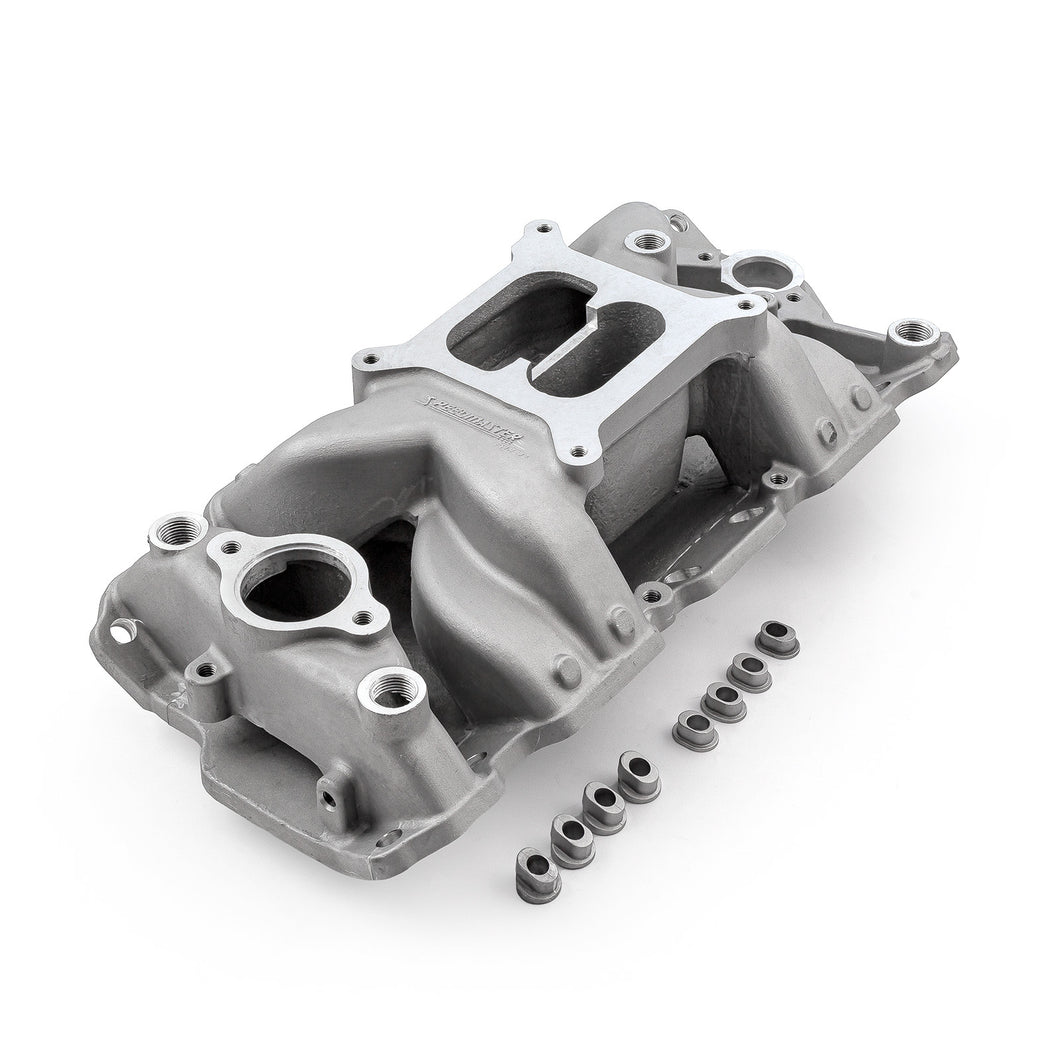 Chevy SBC 350 1957-95 MidRise Air Aluminum Intake Manifold [Satin]
