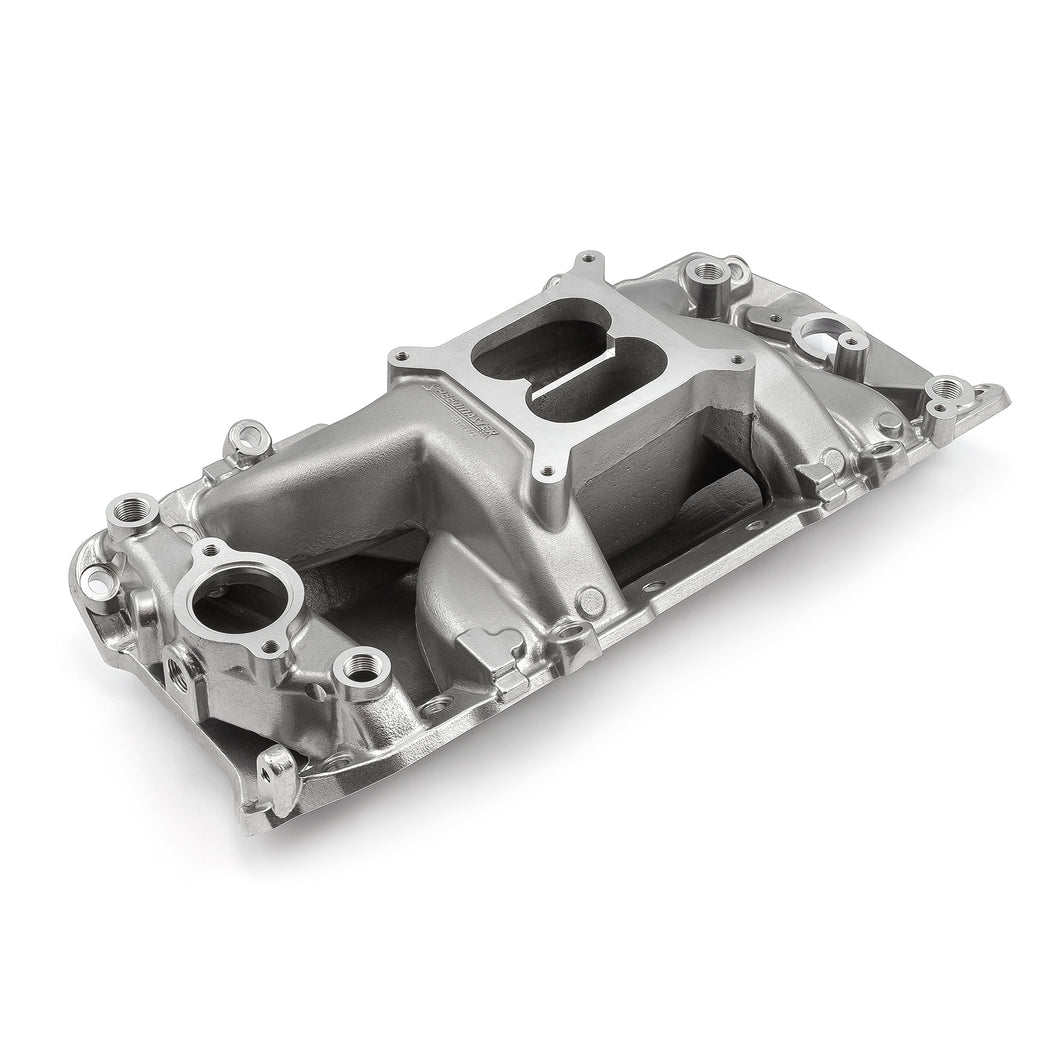 Chevy BBC 454 Oval Port MidRise Air Aluminum Intake Manifold [Polished]