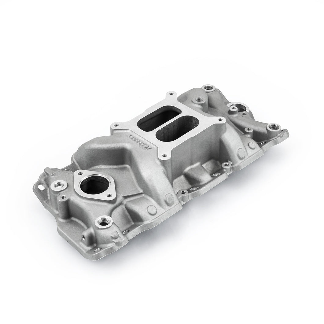 Chevy SBC 350 1957-95 (Non EGR) LowRise+ Aluminum Intake Manifold [Satin]