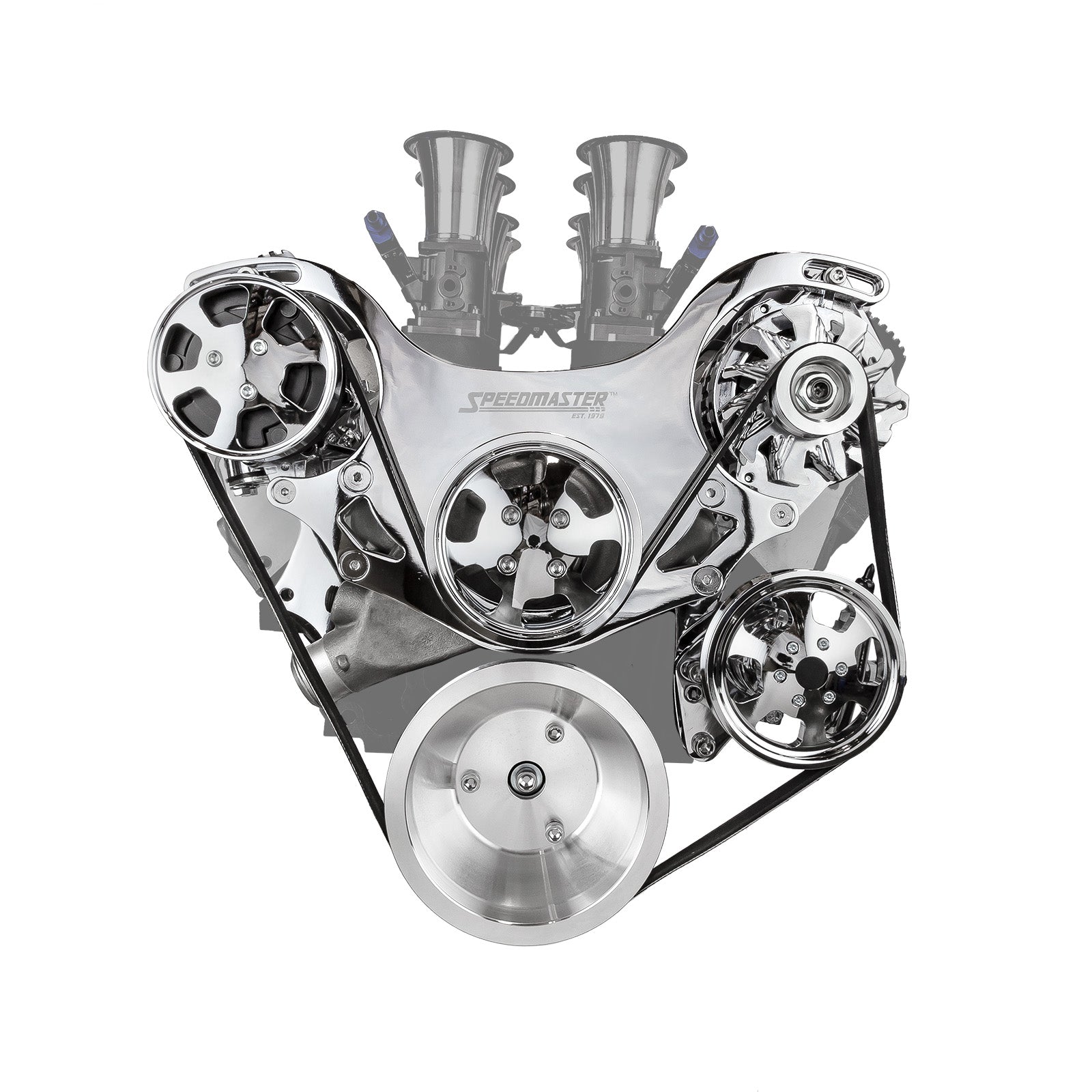 Speedmaster Polished Aluminum Serpentine Pulley Kit – Chevy BBC 454 Big Block