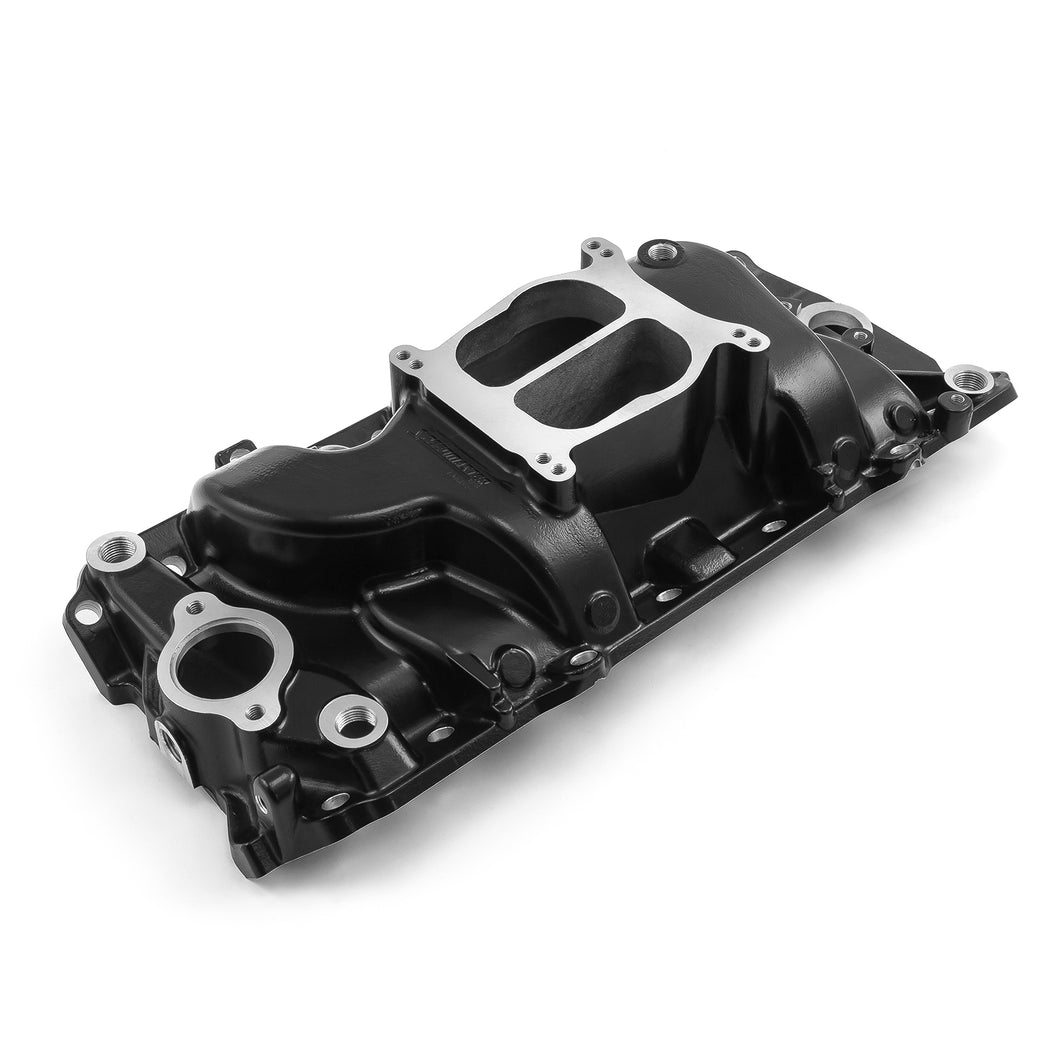 Chevy BBC 454 Oval Port LowRise Aluminum Intake Manifold [Black]