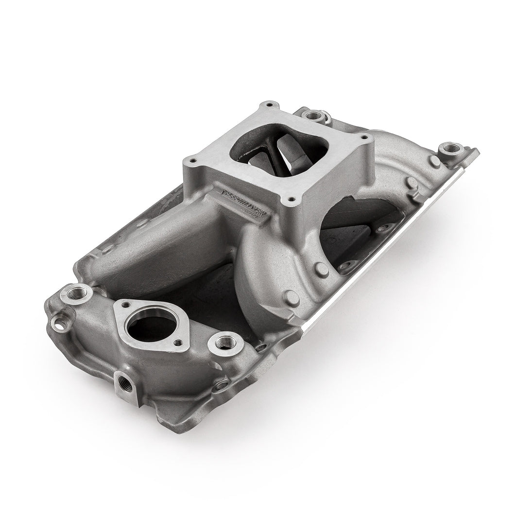 Chevy BBC 454 Rect Port HiRise Aluminum Intake Manifold [Satin]
