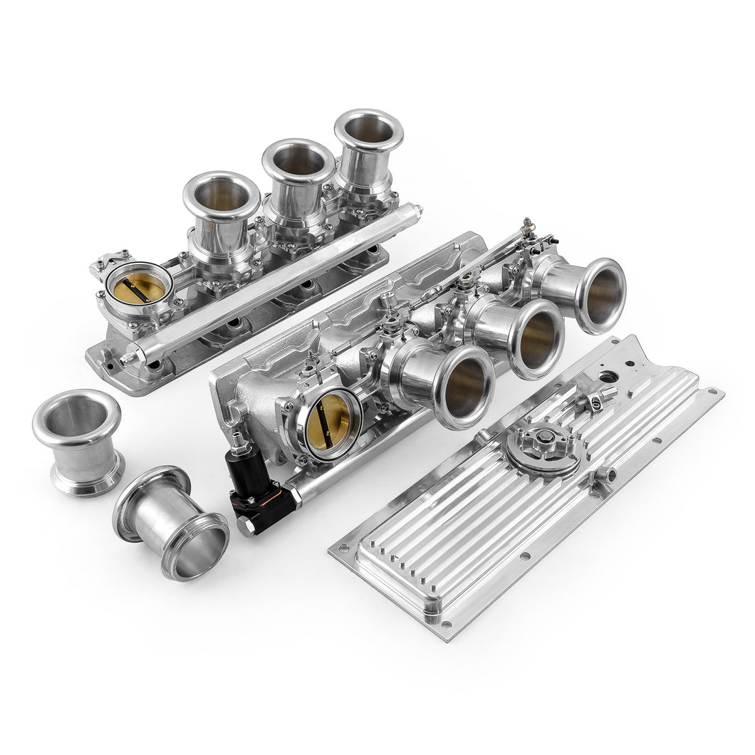 Chevy GM LS1 Downdraft + FiTech Ultra EFI Fuel Injection System [Polished]