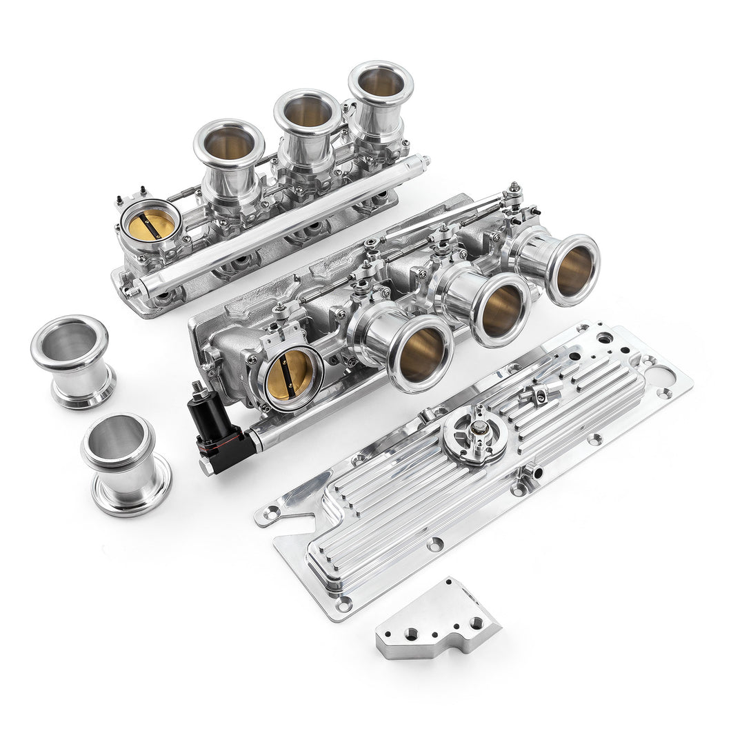 Chevy GM LS3 Downdraft + FiTech Ultra EFI Fuel Injection System [Polished]