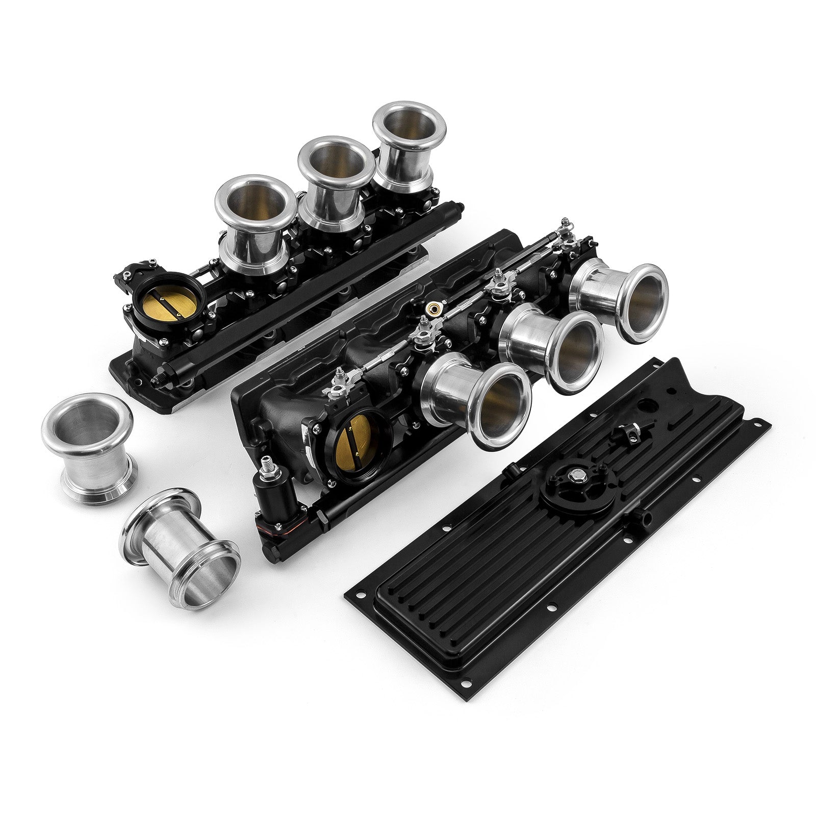 Chevy GM LS1 Downdraft + FiTech Ultra EFI Fuel Injection System [Black ...