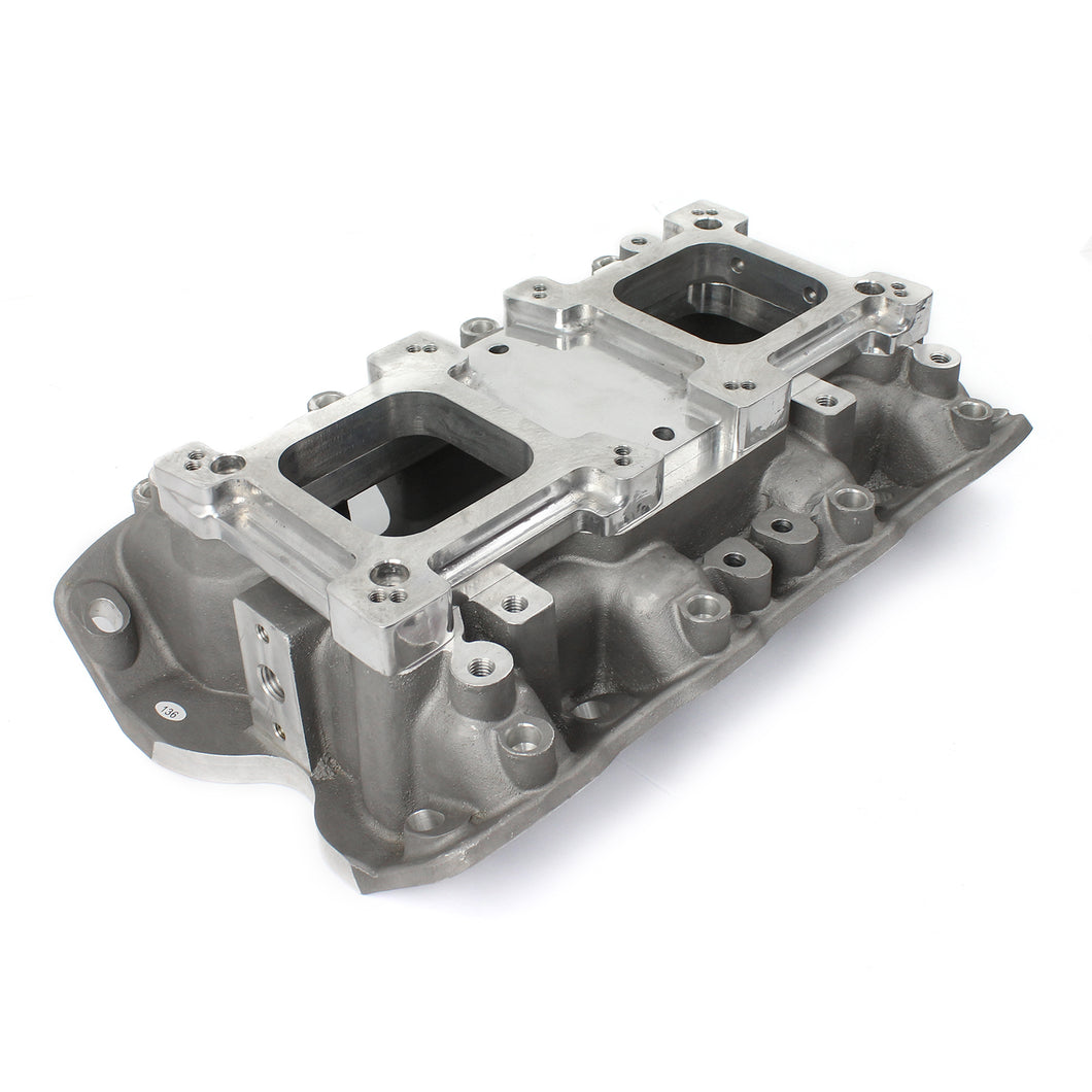 Ford 302 351C Cleveland 3V (4V w/Tongues) MidRise Twin Intake Manifold ...