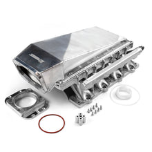 Load image into Gallery viewer, Ford 5.0L Coyote 2pc Fabricated Low Ram Air 98mm 4 Bolt EFI Intake Manifold Polished
