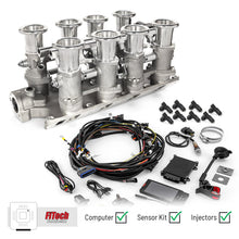 Load image into Gallery viewer, Ford SB 260 289 302W Downdraft + FiTech Ultra EFI Fuel Injection System [Satin]
