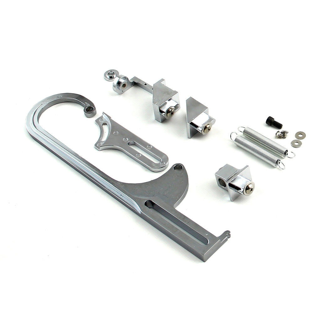 Carburetor Throttle Cable Bracket Kit - Polished w/ Return Springs and Mount