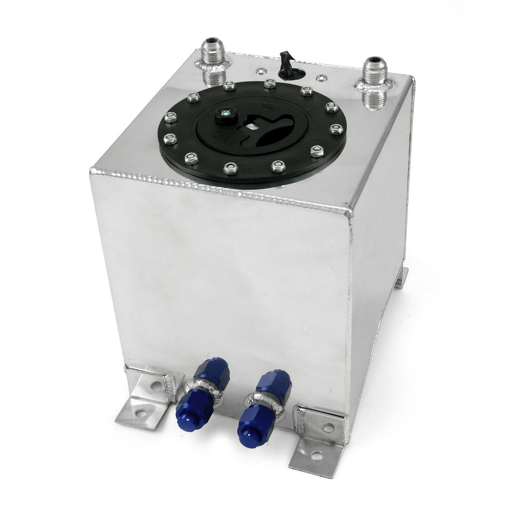 2.5 Gallon / 9.4 Litre Lightweight Polished Aluminum Fuel Cell w/ Sender