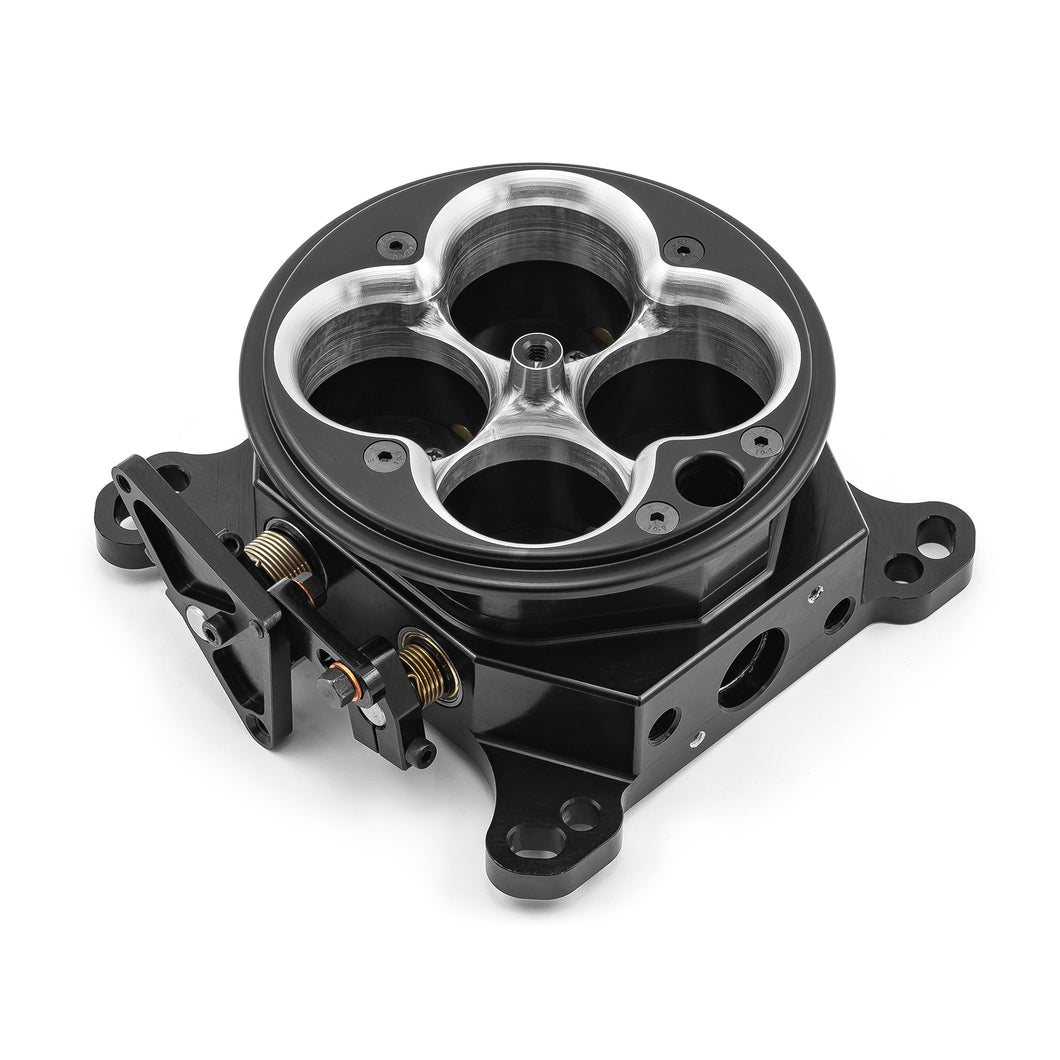 1200 Cfm 4 Barrel 4150 Billet CNC Machined Throttle Body - Black