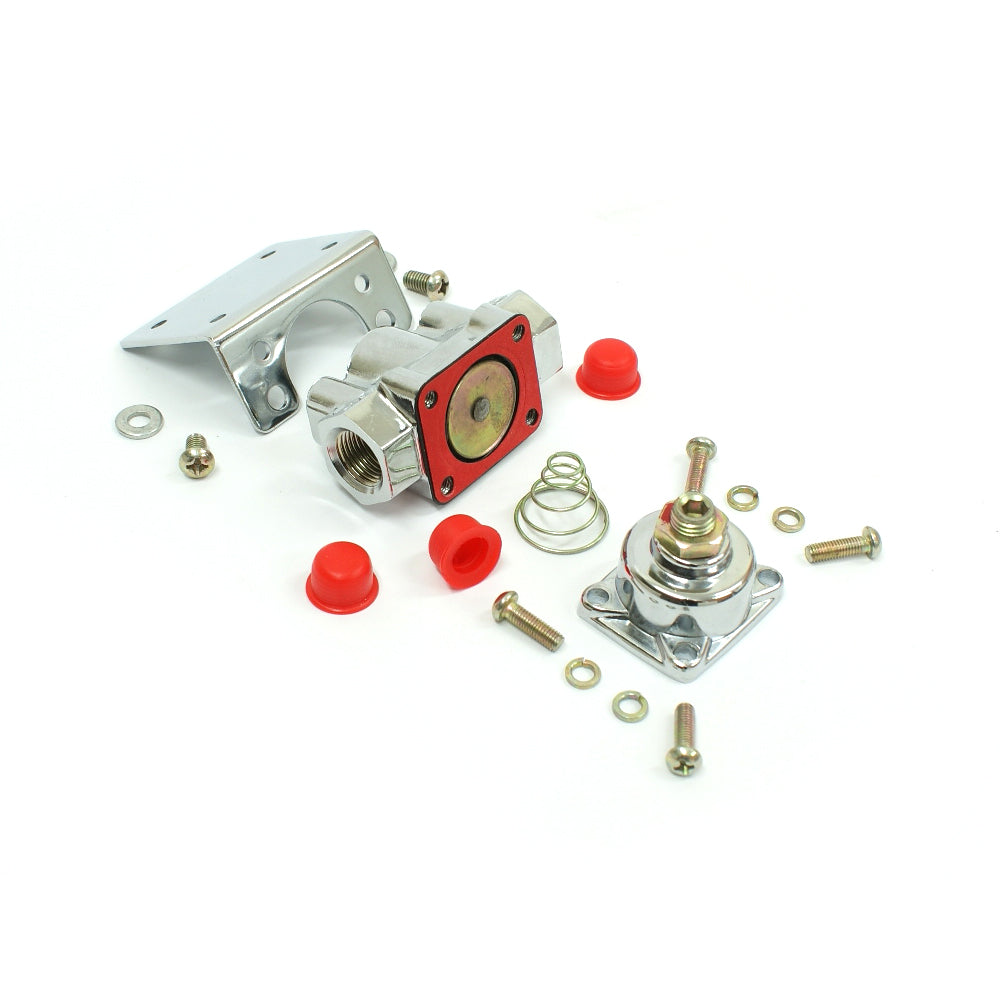 4-9 psi Adjustable Universal Deadhead Fuel Pressure Regulator - Chrome