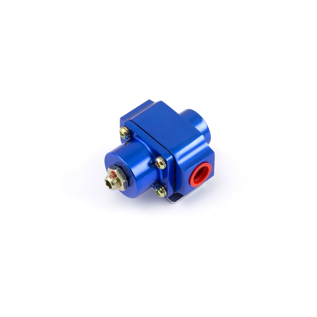 3-12 psi Adjustable Universal Deadhead Fuel Pressure Billet Regulator Blue