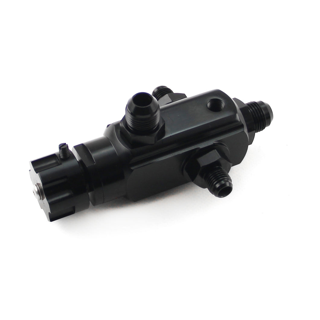 2 Port Universal Billet Return Style Adjustable Fuel Pressure Regulator Black