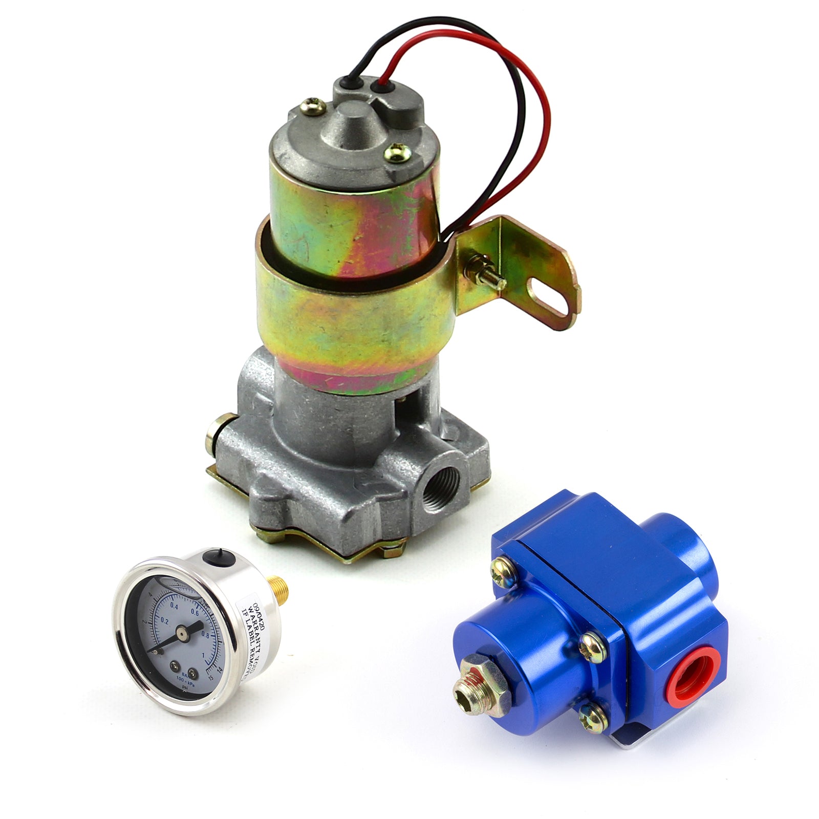 Speedmaster PCE145.1019.02 140 Gph @ 14 PSI Red Billet Universal Electric Fuel Pump - Black