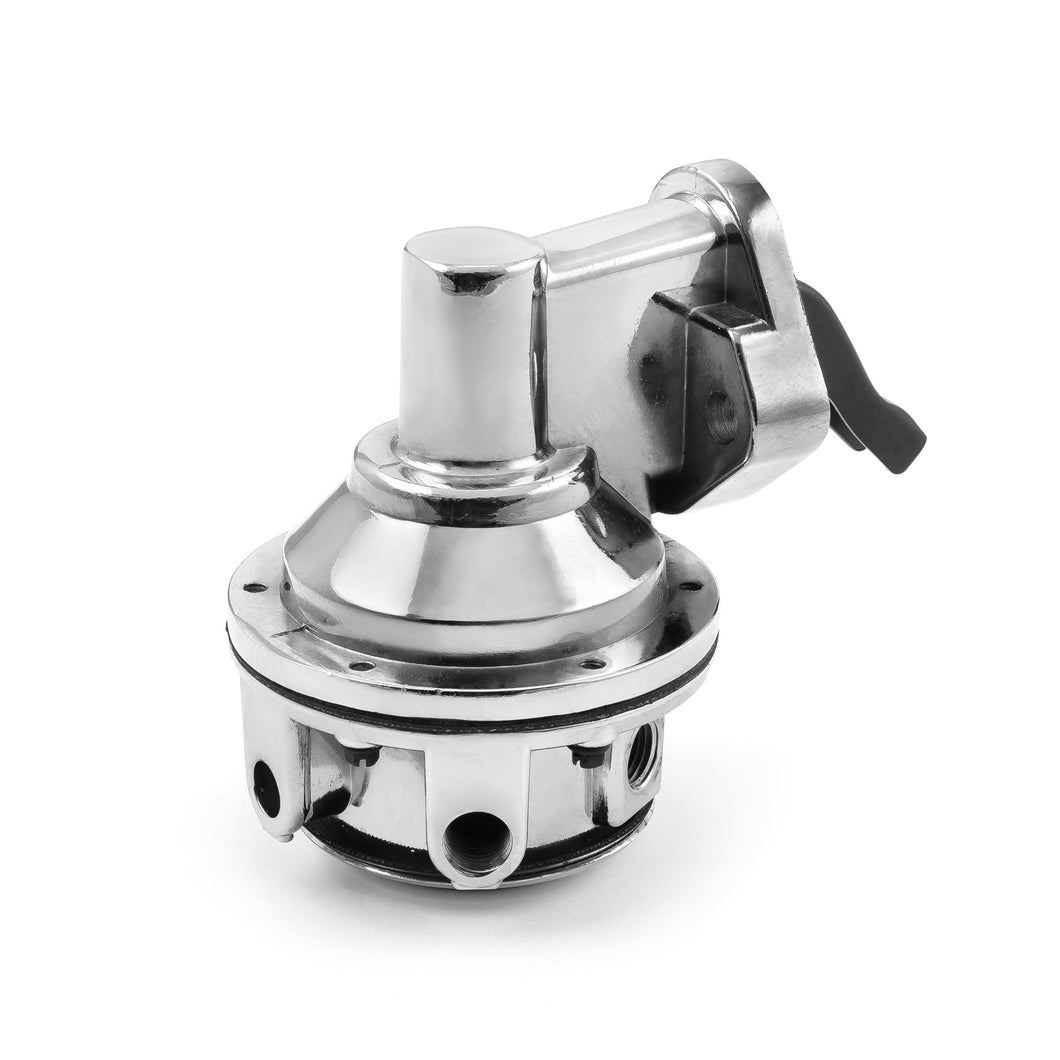 Chevy BBC 454 High Volume Mechanical Fuel Pump Chrome 3/8