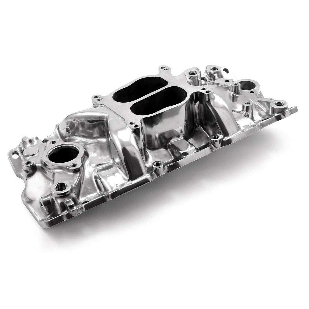 Chevy SBC 350 1957-95 (Non EGR) LowRise Intake Manifold [Polished]