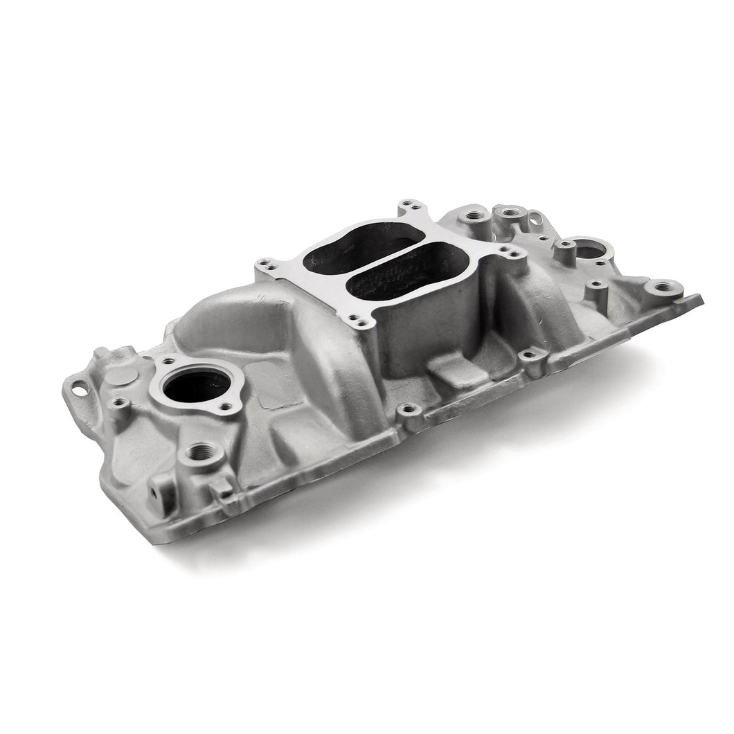 Chevy SBC 350 1957-95 (Non EGR) LowRise Intake Manifold [Satin]