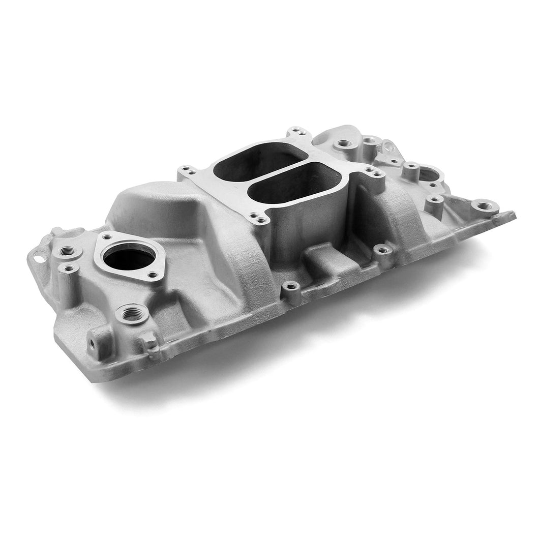 Chevy SBC 350 1957-95 (EGR) LowRise Intake Manifold [Satin]