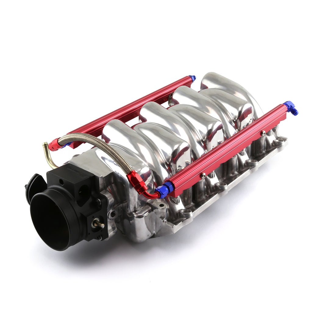 Chevy LS1 LS2 LS6 Polished Aluminum Intake Manifold with 90mm Throttle Body