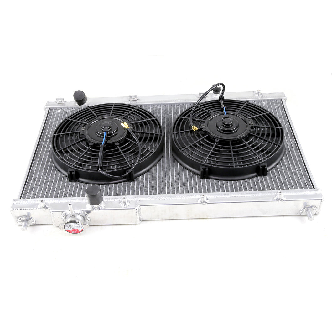 01-05 Civic Ex/Lx Em2 Es Mt 2-Row Radiator + 2 X 10 Electric Fan