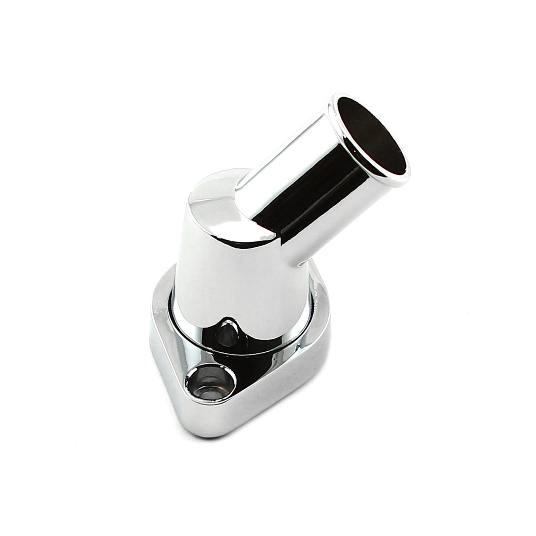 Chevy SBC 350 45 Degree Swivel Aluminum Thermostat Housing Water Neck Chrome