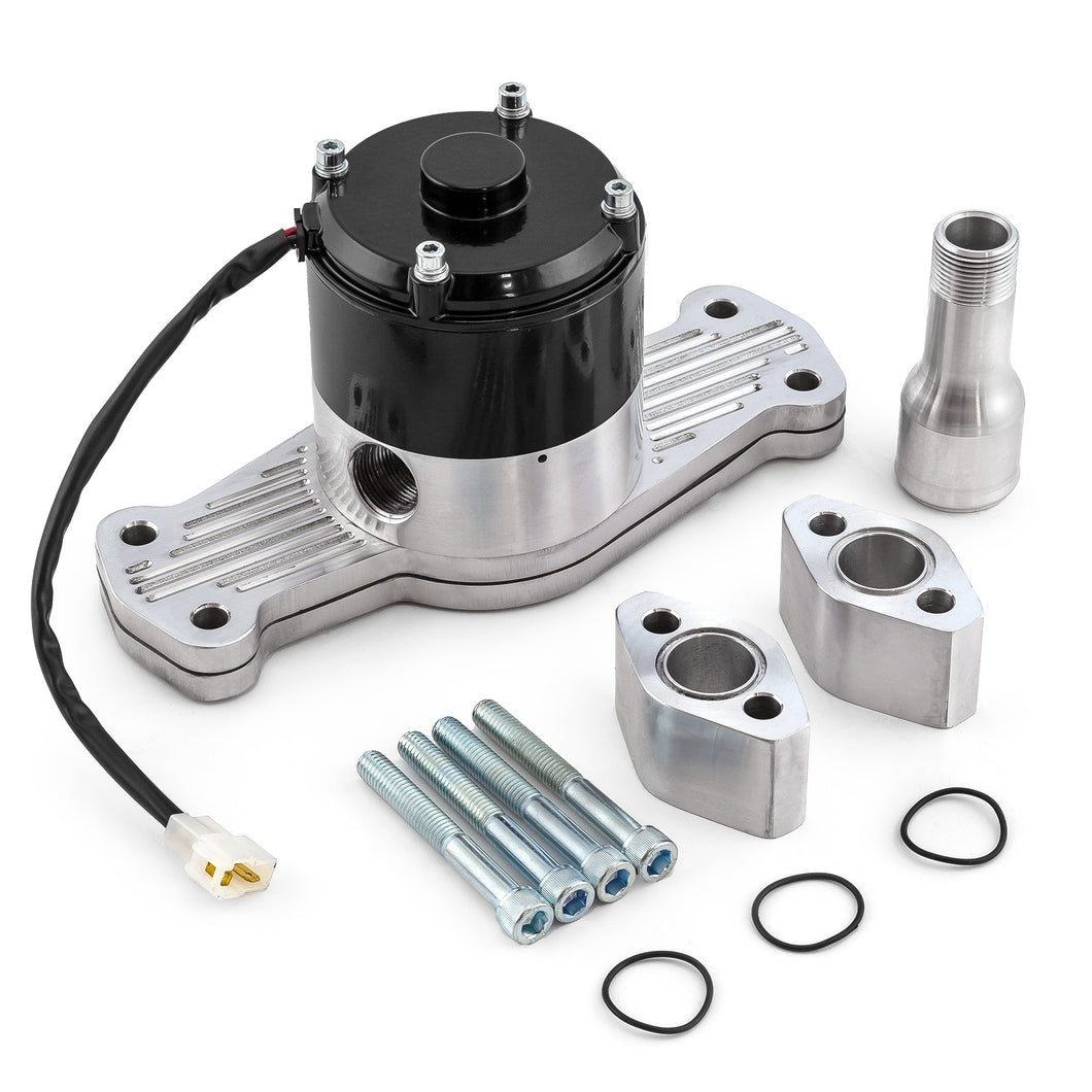 Chevy SBC 350 40+ Gpm Slimline Electric Water Pump Polished