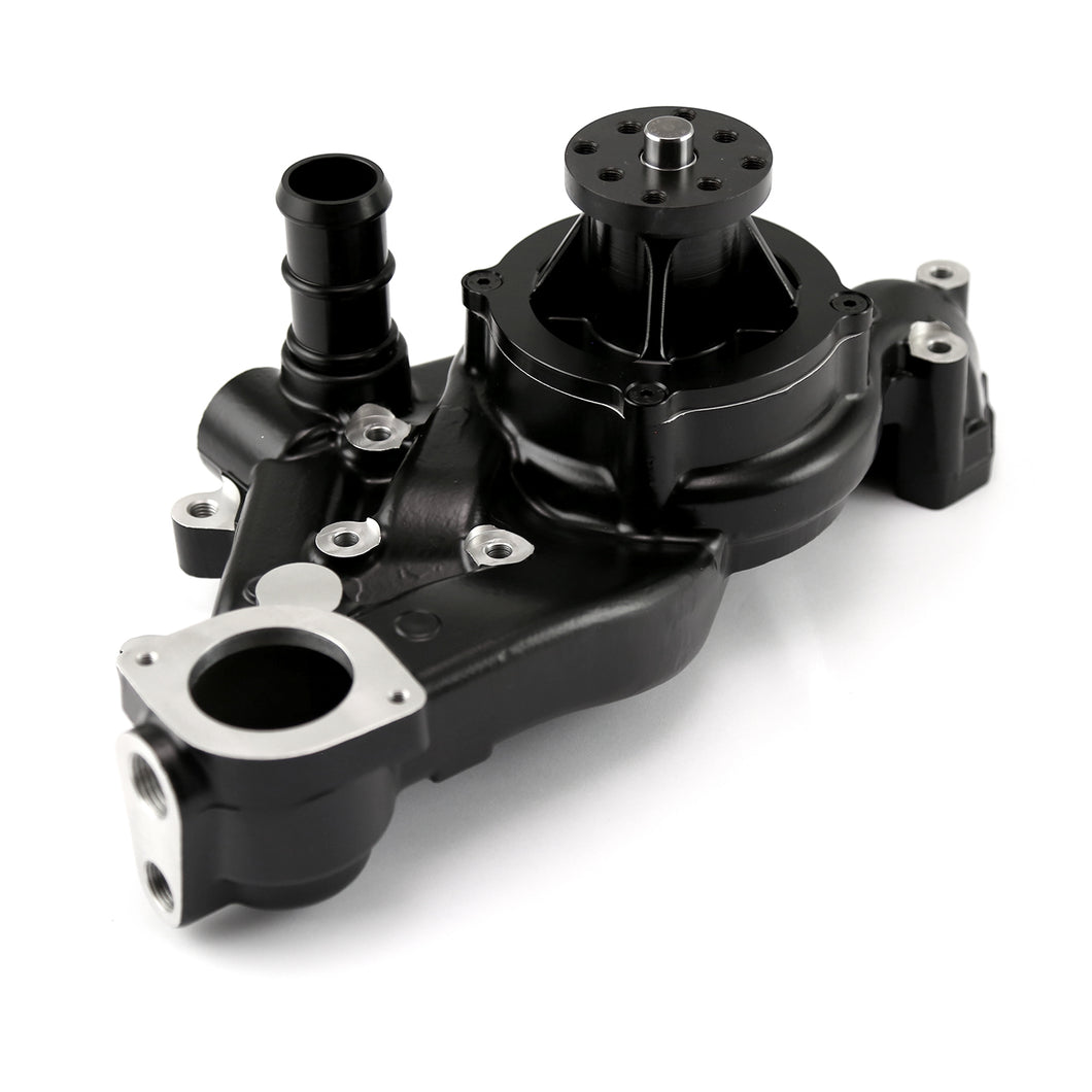 Chevy GM LS High Volume Two-piece Billet Aluminum Water Pump [Black]