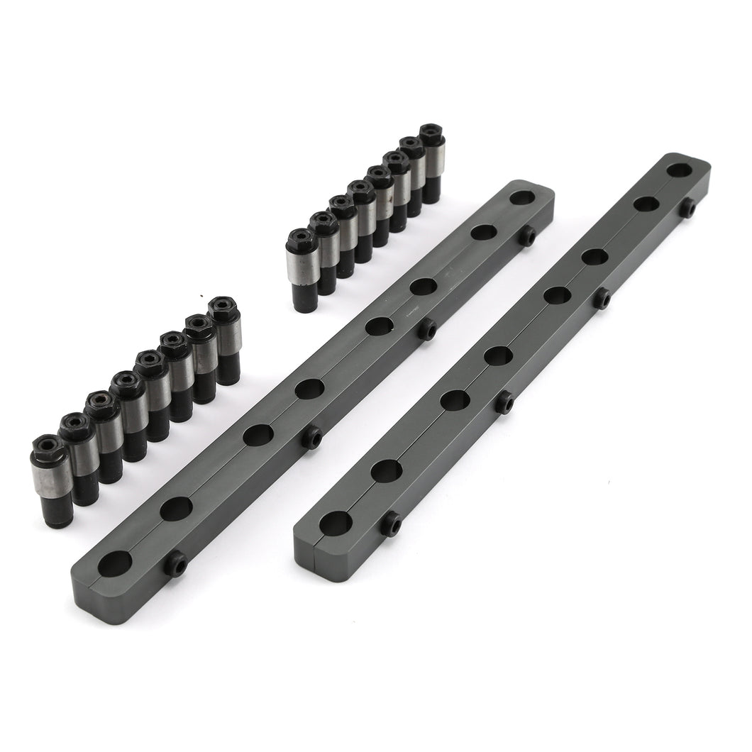 Ford SB 289 302 351 Windsor Rocker Stud Girdle Kit Silver With 7/16