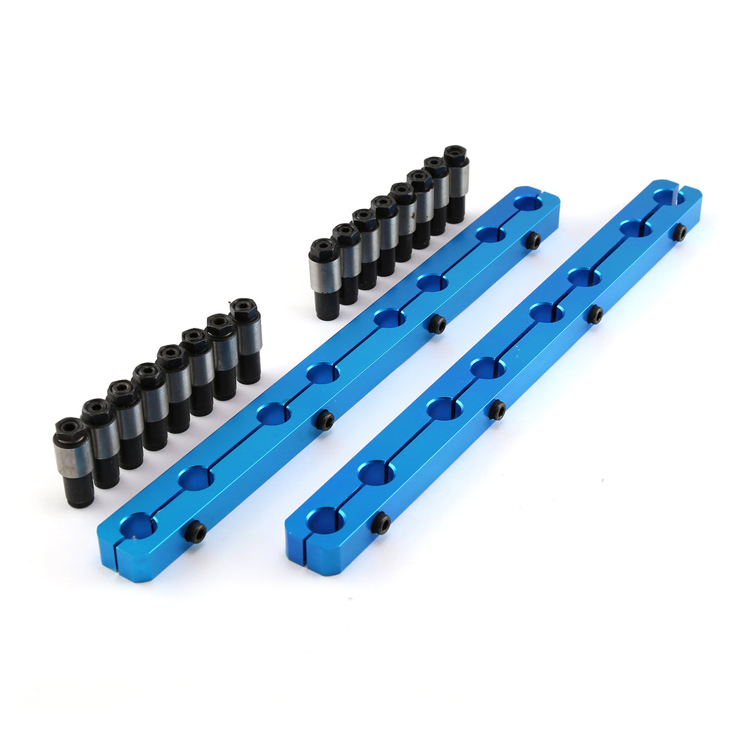 Ford SB 289 302 351 Windsor Rocker Stud Girdle Kit Blue With 3/8