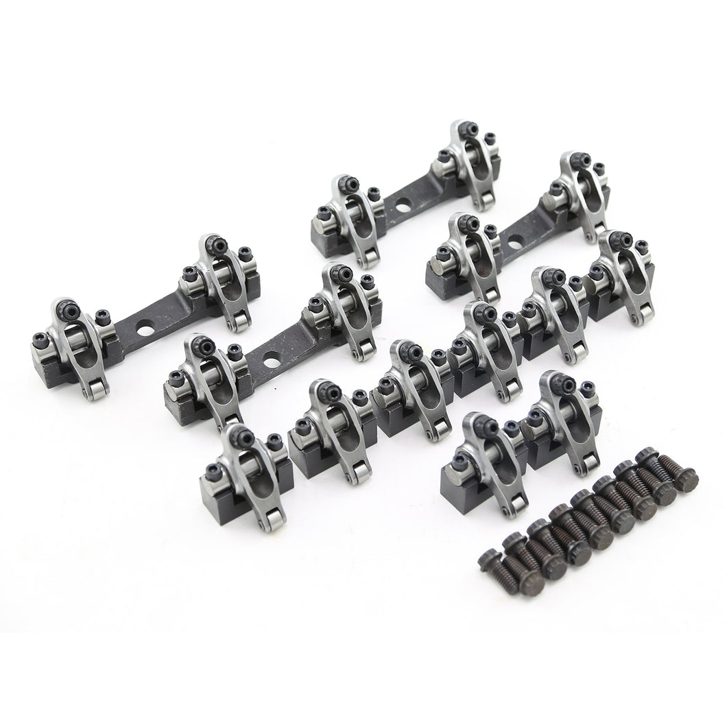 Chevy BBC 454 Shaft Mount 1.7 Ratio Stainless Steel Heavy Duty Race Rocker Arms