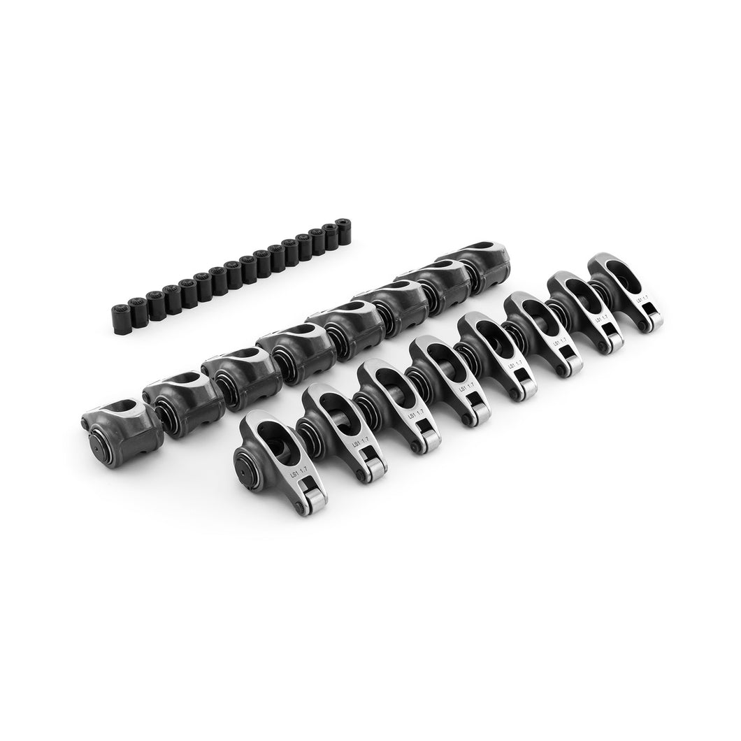 Chevy GM LS1 1.7 Ratio Stainless Steel Roller Rocker Arm Set Stud Mount