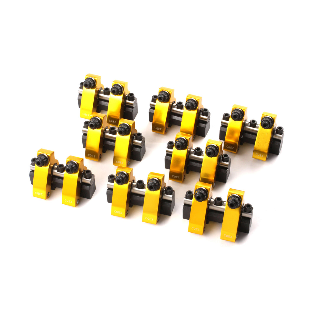 Ford SB 289 302 351 Windsor 1.6 Ratio Aluminum Shaft Mount Roller Rocker Arm Set