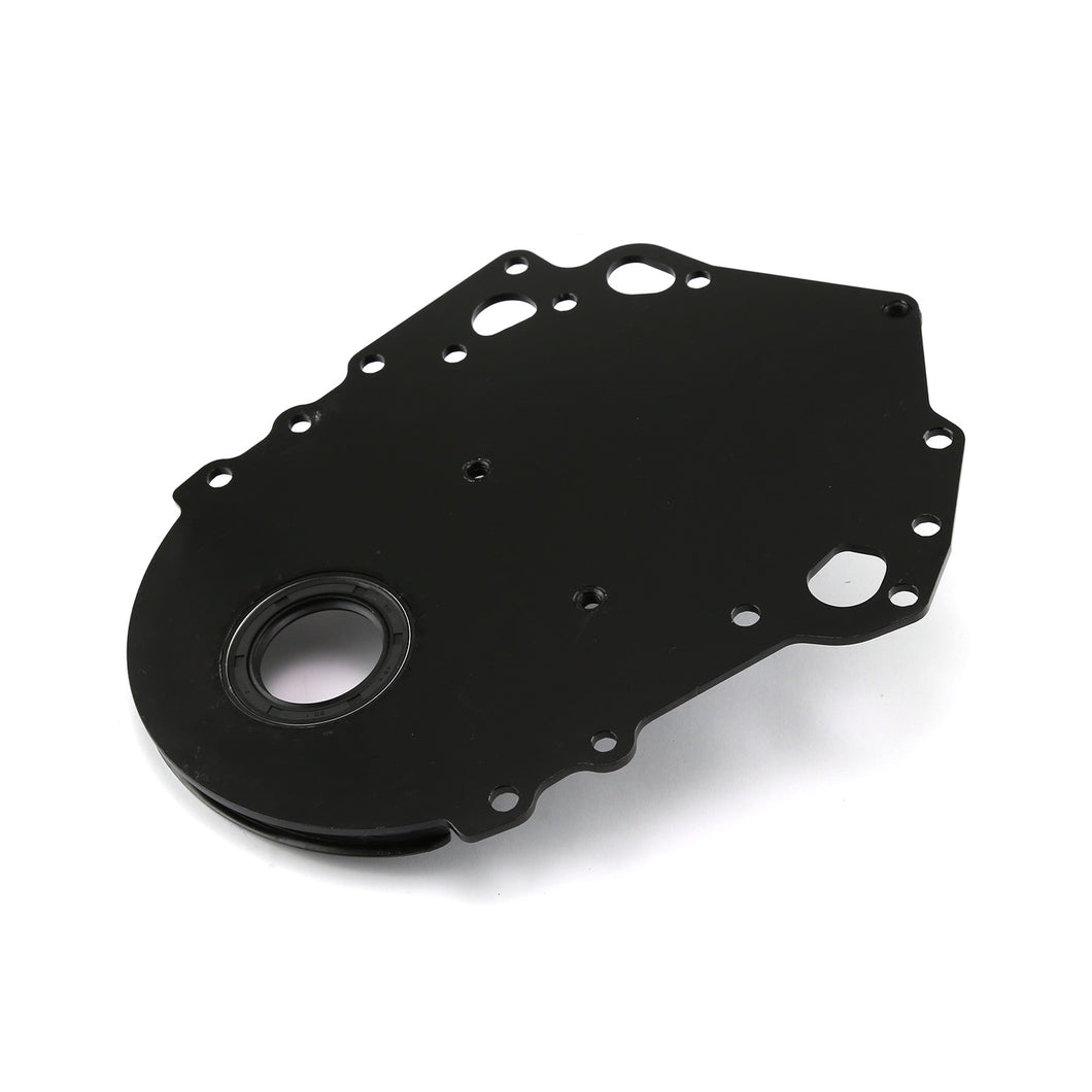 Ford 302 351C Cleveland Black Aluminum Timing Cover with Seal