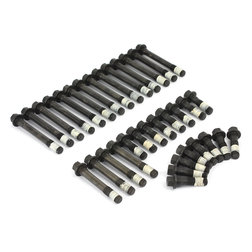 Chevy SBC 350 Hex Head Bolt Kit (Suits: Std Or PCE Heads)
