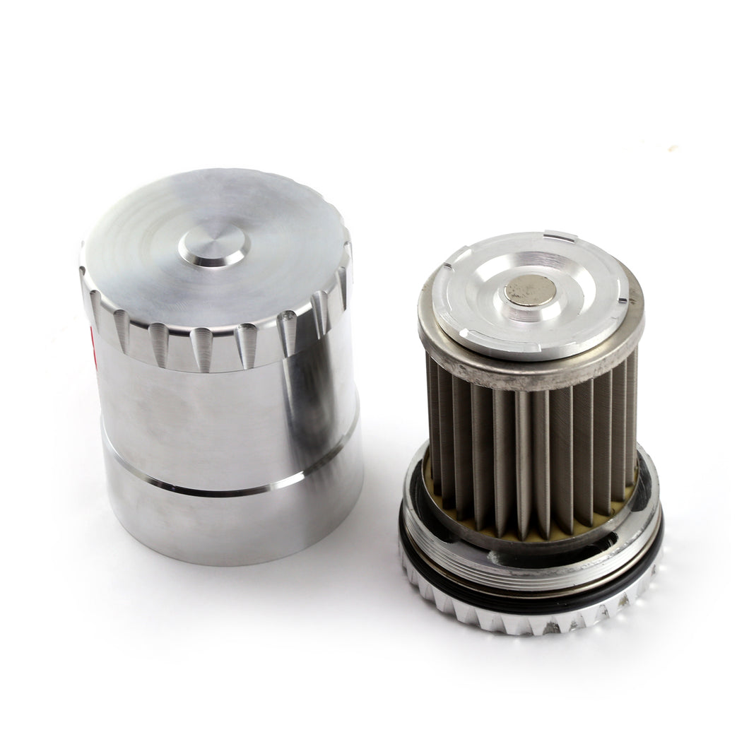 Ford Billet Aluminum Reusable Oil Filter w/Stainless Steel Element & Magnet