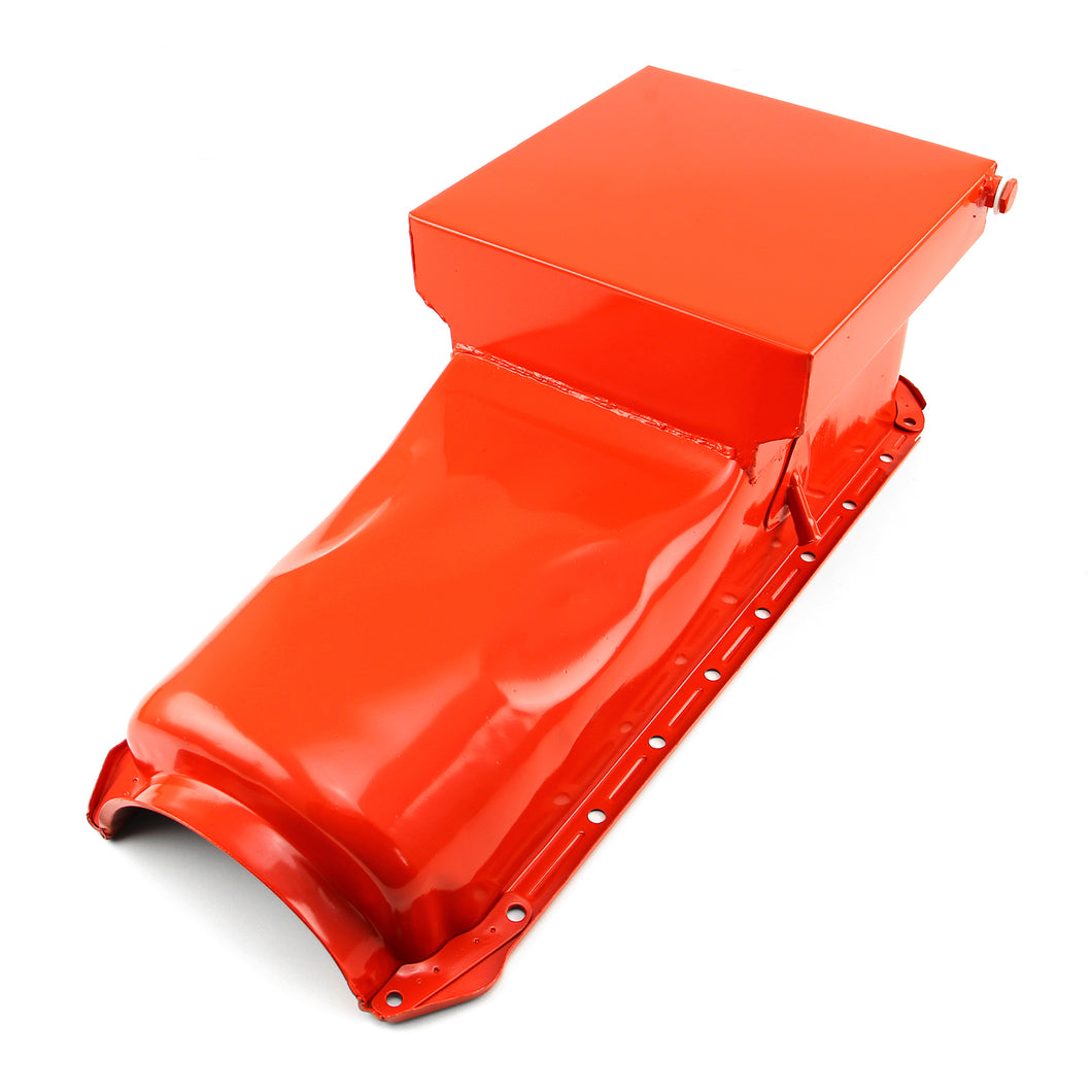 Chevy BBC 454 Gen 4 6Qt Drag Rear Sump 2Pc Rms Orange Oil Pan