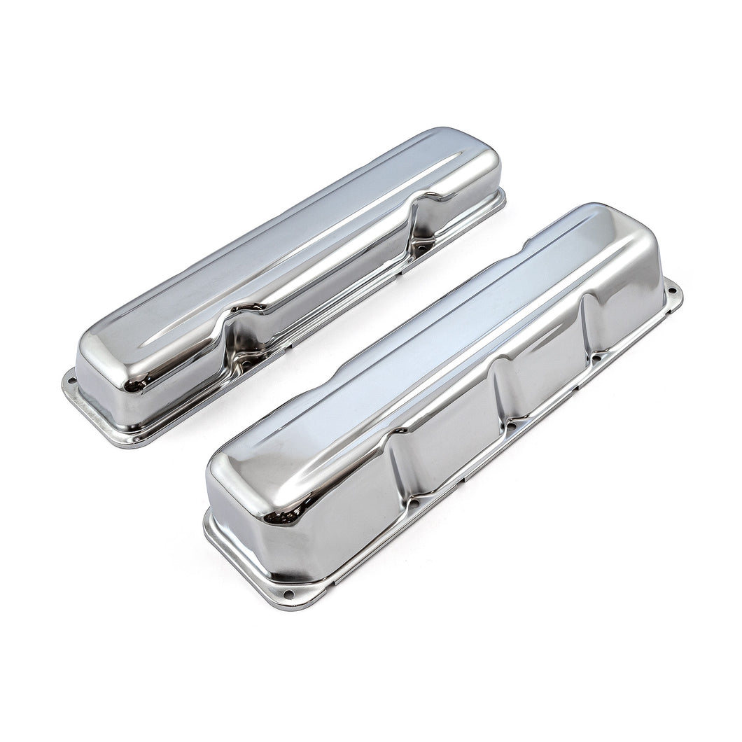 Amc 304 360 390 401 1968-79 Chrome Steel Valve Covers - 3 1/8