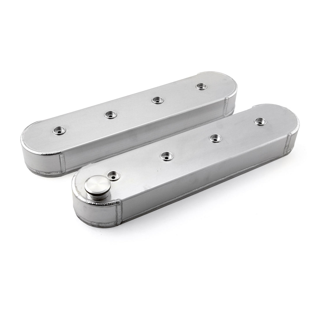 Chevy LS1 LS2 LS3 LS6 LS7 Satin Fabricated Valve Covers - w/o Coil Mounts