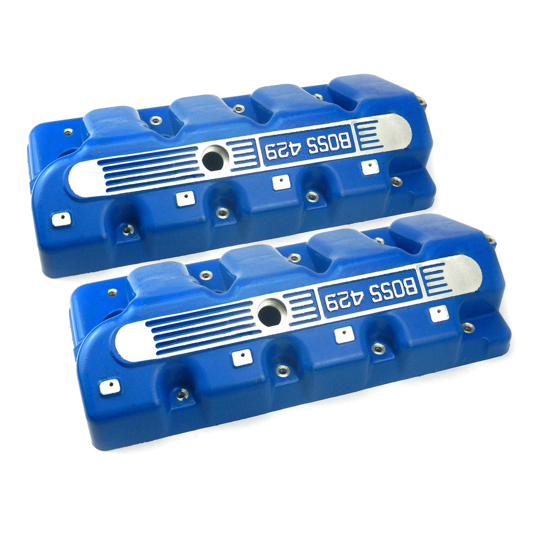Ford Boss 429 Cast Aluminum Valve Covers - Blue