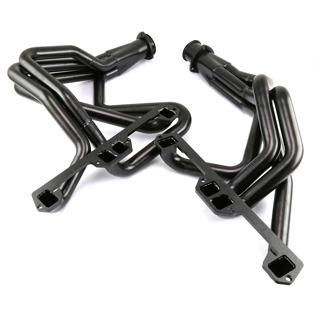 Mopar Chrysler 318 340 360 E Body Charger Challenger Duster  Black Steel Headers