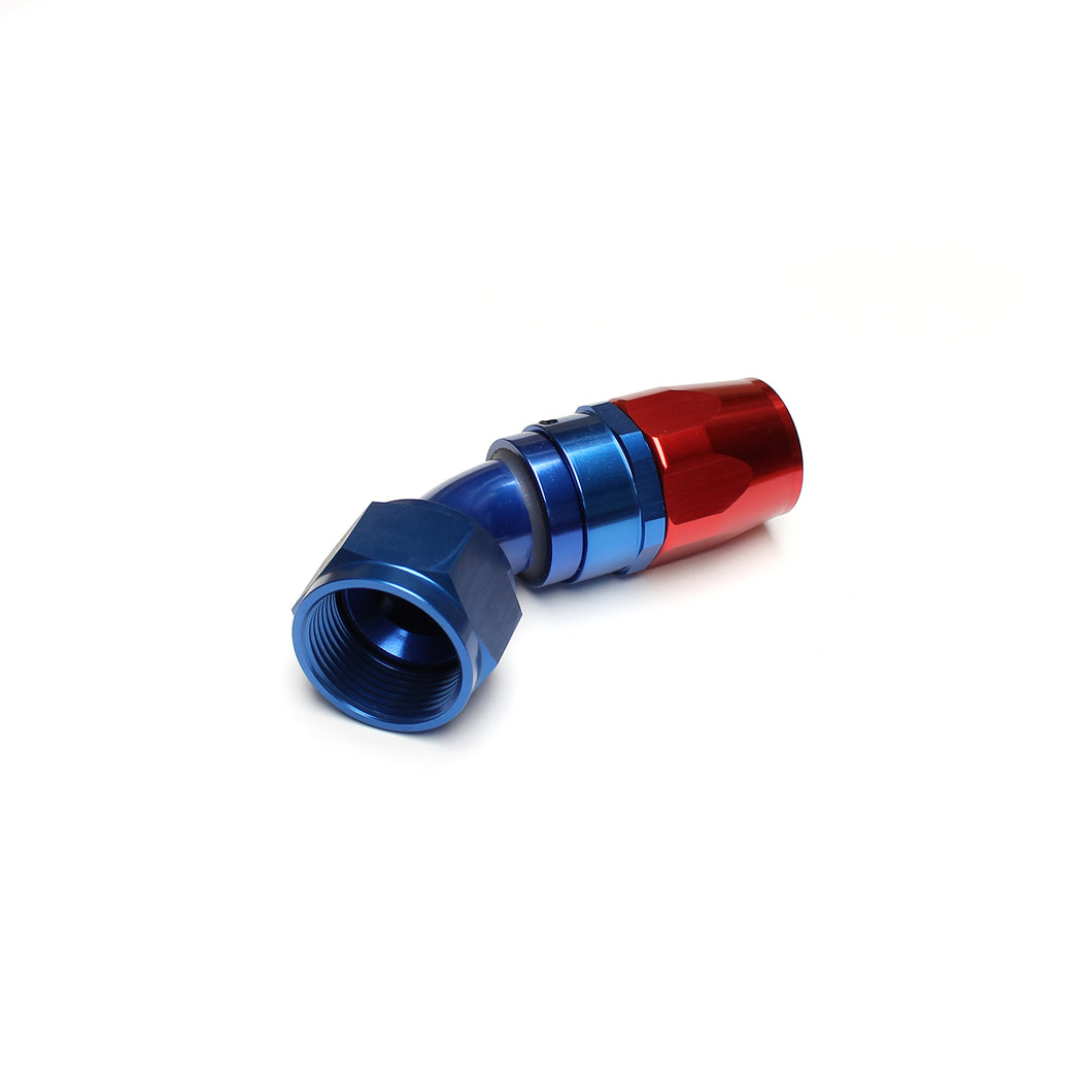 45 Degree Aluminum Swivel Braided Hose End Fitting -8 AN