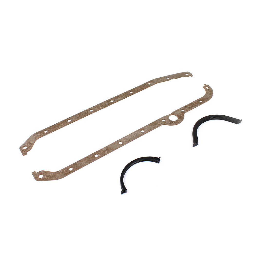 Chevy SBC 350 2Pcs Rms 1980-85 P/Side 4Pc Cork Oil Pan Gasket Set