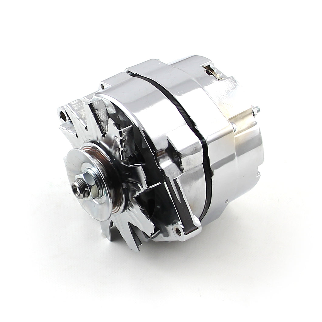 Universal 7127 GM 10SI V-Belt 100 Amp 3 Wire Internal Regulator Alternator [Chrome]