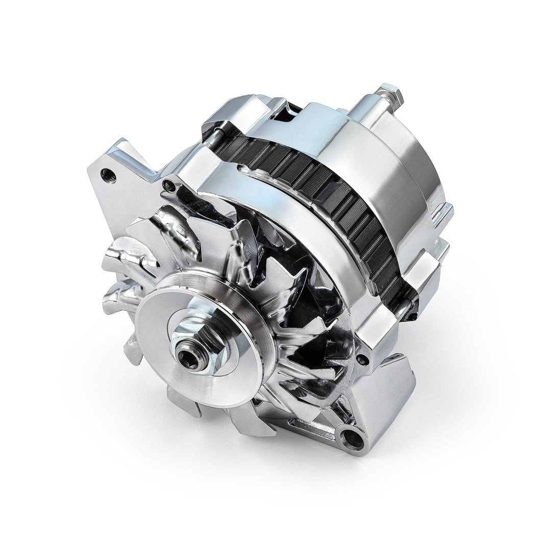 Universal GM 7935 CS130 V-Belt 130 Amp Alternator [Chrome]