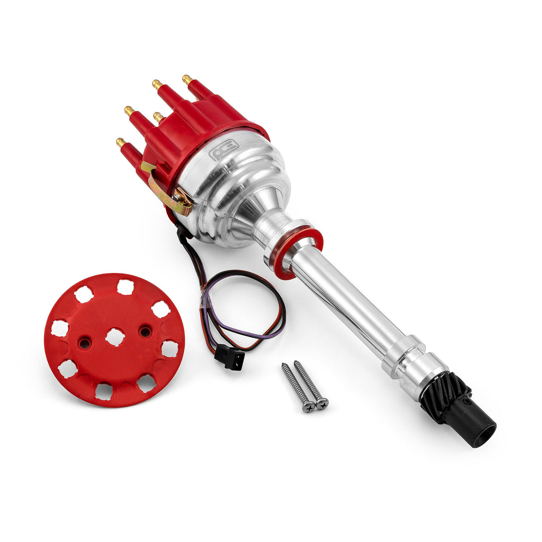 Chevy SBC 350 BBC 454 8000 Series Pro Billet Distributor [Red]