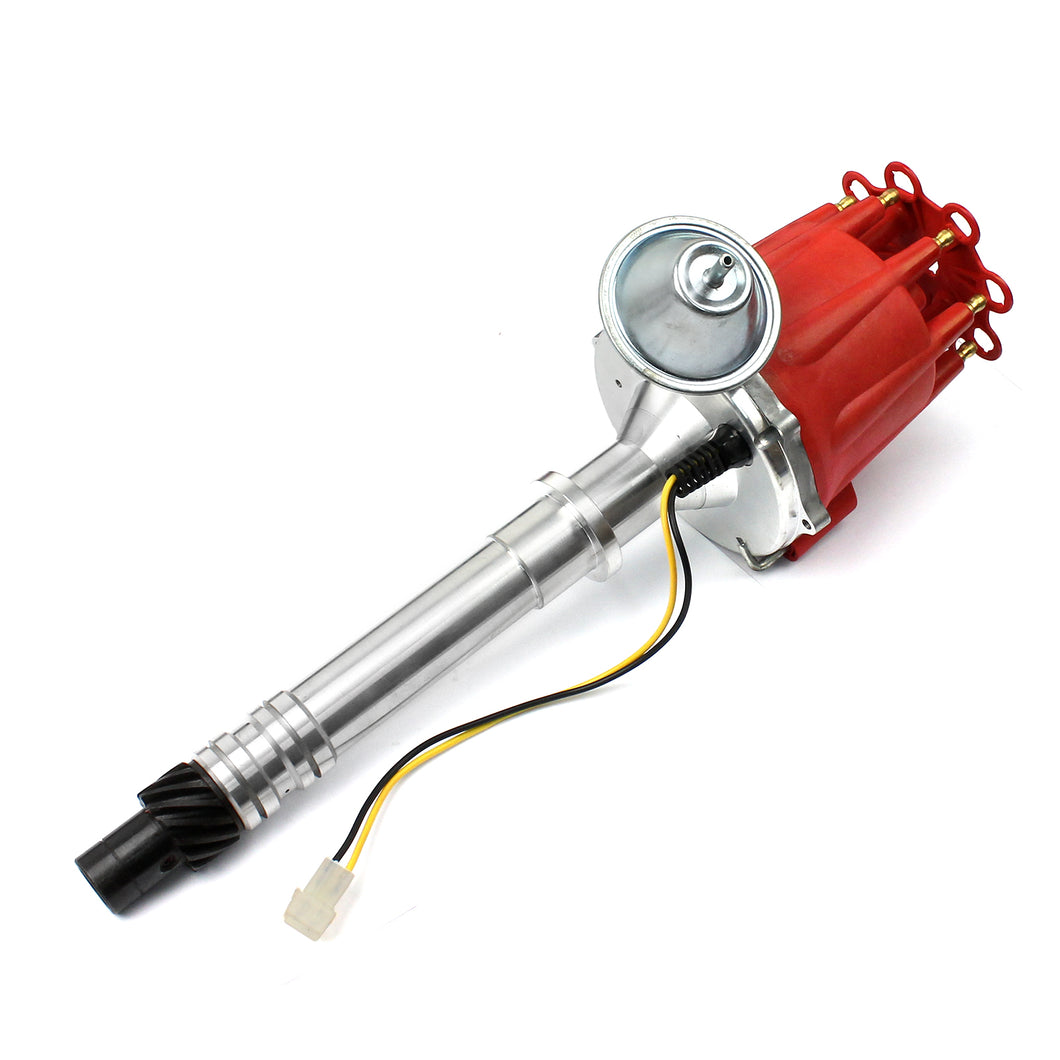 Chevy SBC 350 BBC 454 8000 Series Pro Billet Distributor Vacuum [Red Screw-on]